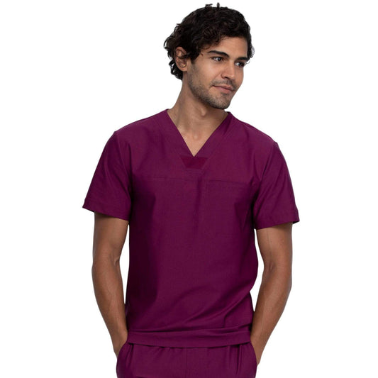 Cherokee Form CK885 Scrubs Top Men Wine