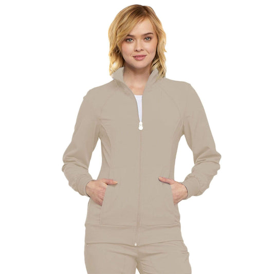 Cherokee Scrubs Jacket Cherokee Infinity 2391A Scrubs Jacket Womens Zip Front Warm-Up Khaki