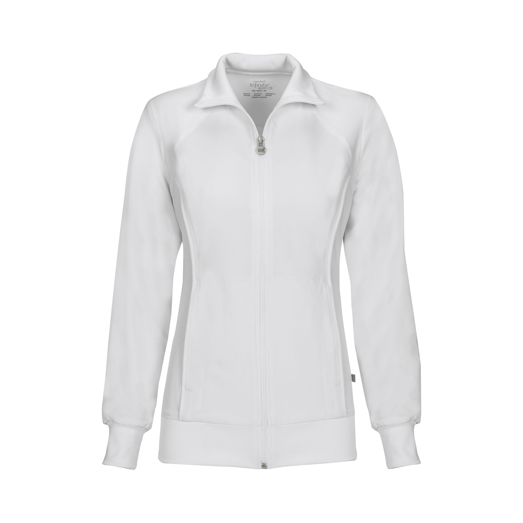 Cherokee Scrubs Jacket 2XL Cherokee Infinity 2391A Scrubs Jacket Womens Zip Front Warm-Up White