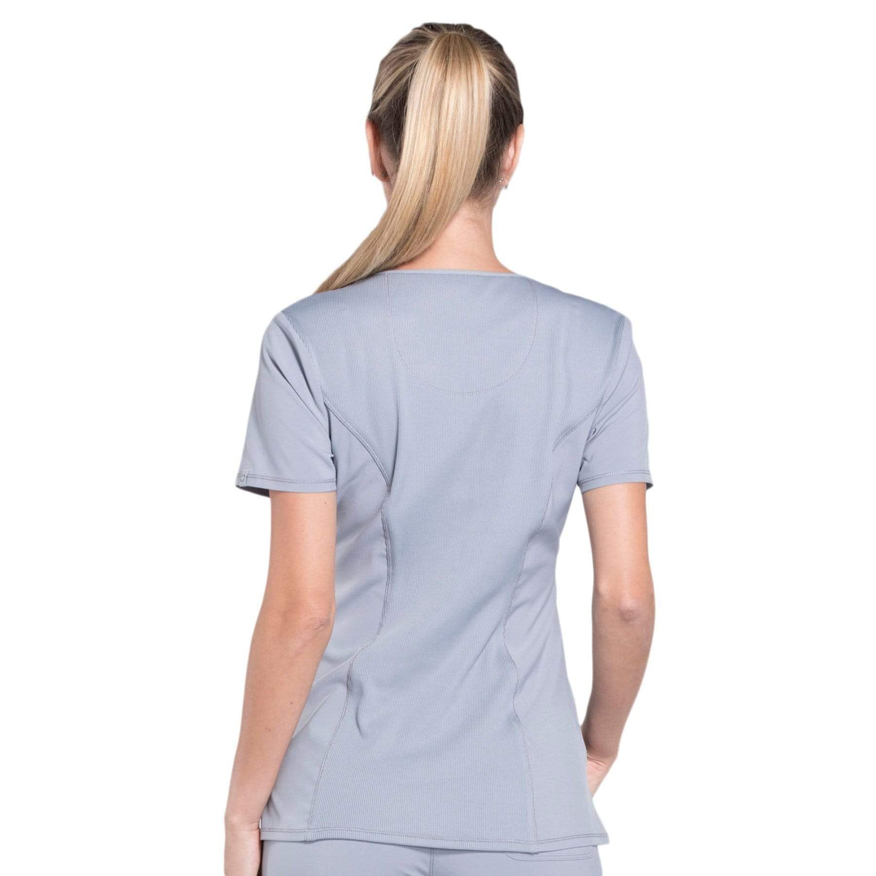 Cherokee Scrubs Top Cherokee Infinity 2624A Scrubs Top Womens Round Neck Grey