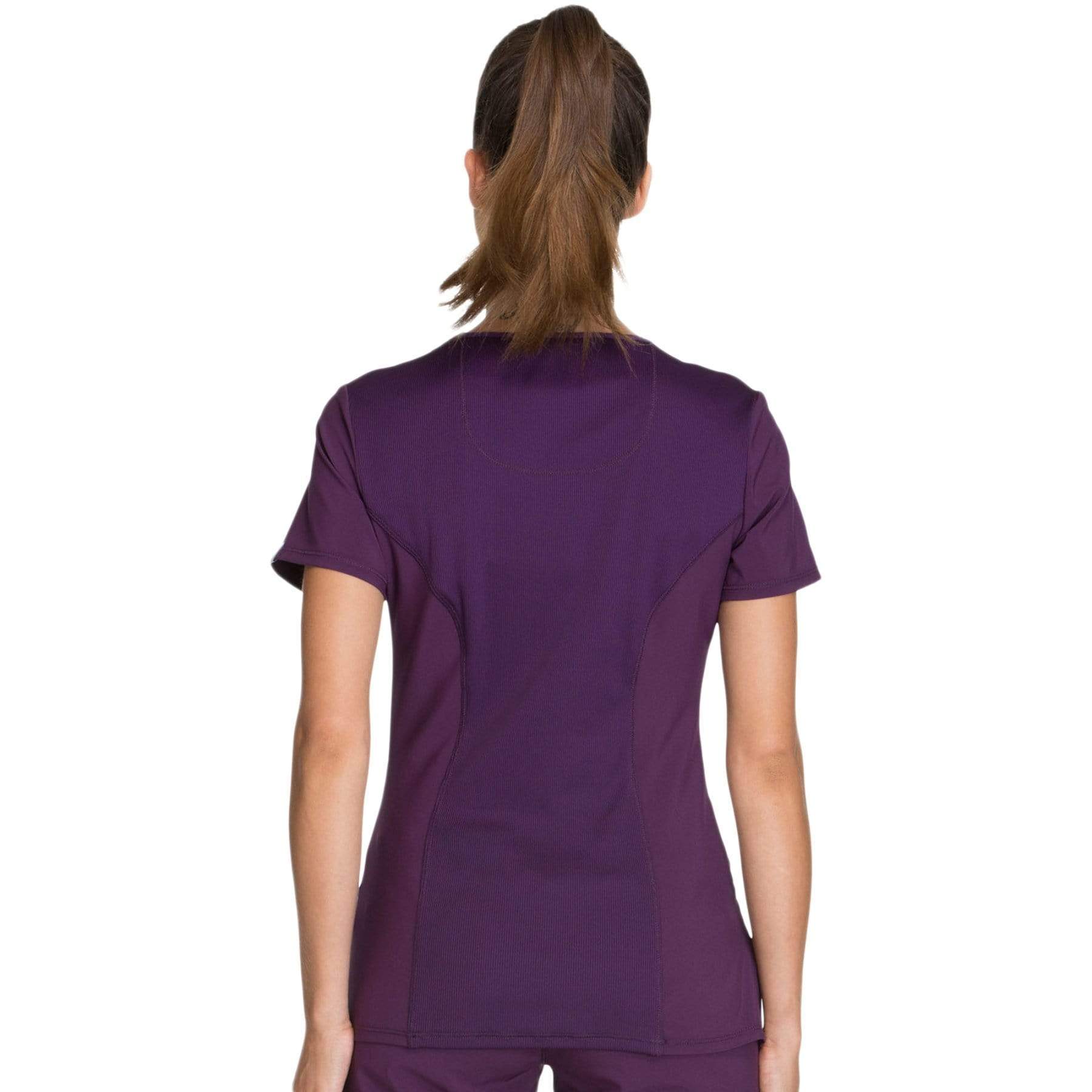 Cherokee Scrubs Top Cherokee Infinity 2625A Scrubs Top Womens Mock Wrap Eggplant