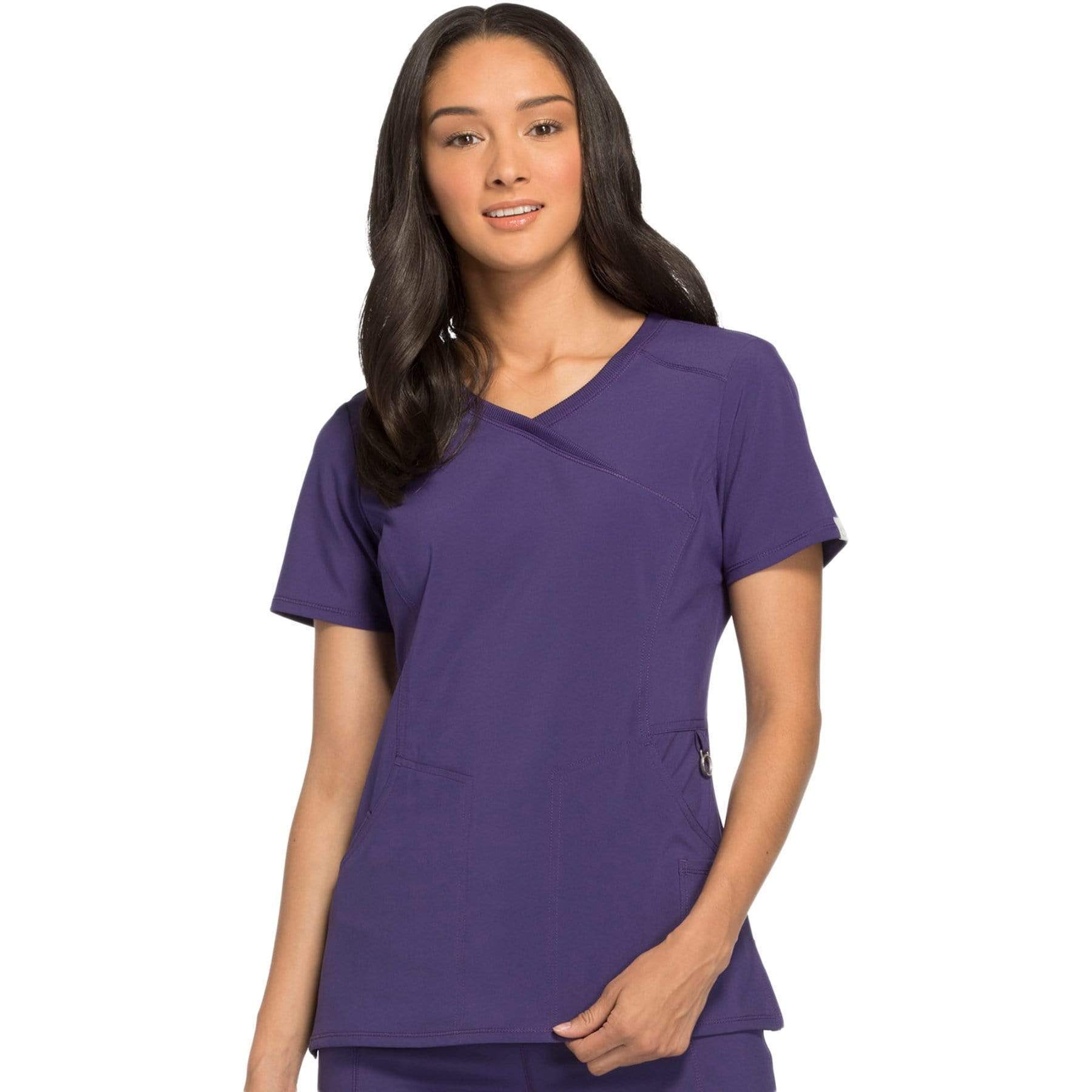 Cherokee Scrubs Top 2XL Cherokee Infinity 2625A Scrubs Top Womens Mock Wrap Grape