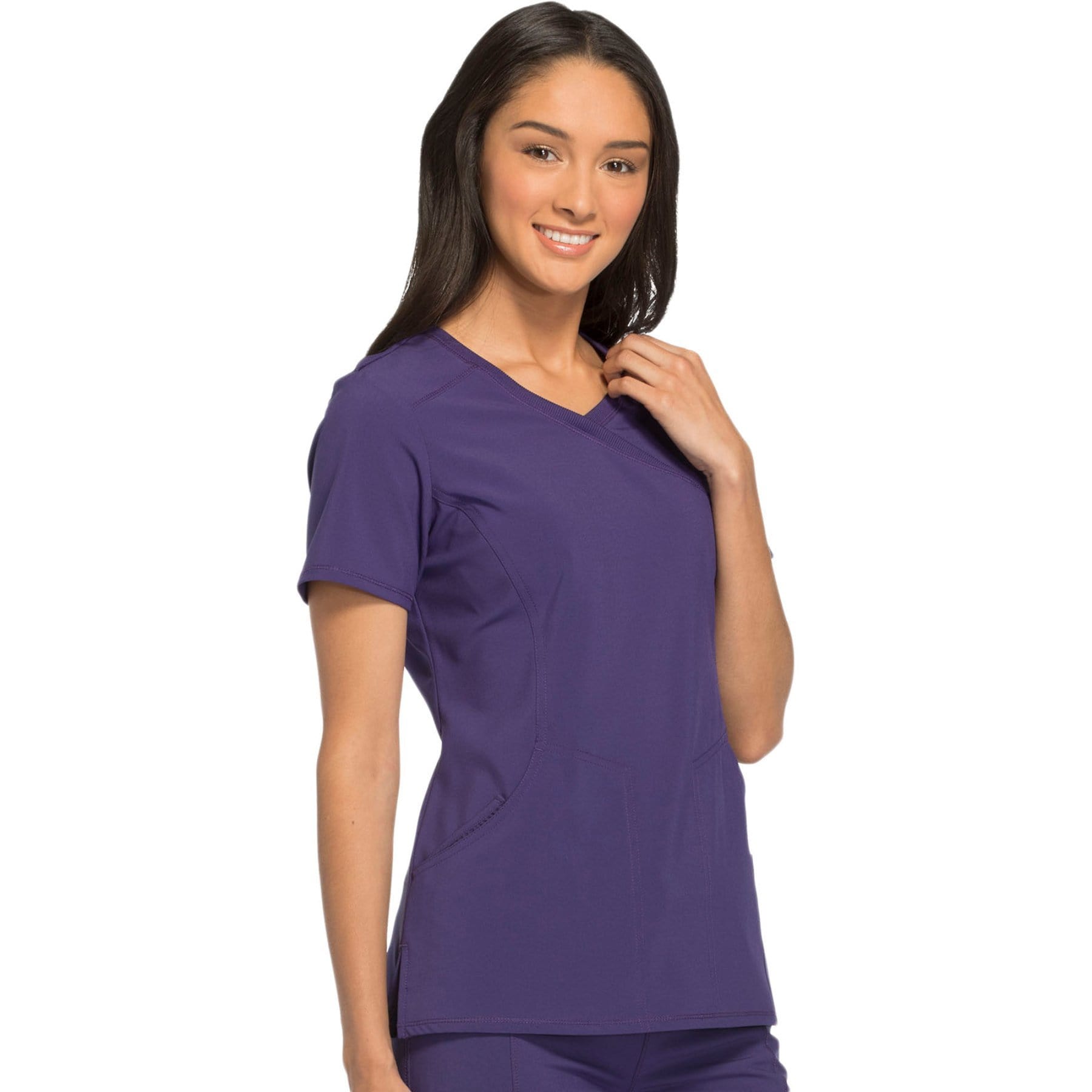 Cherokee Scrubs Top Cherokee Infinity 2625A Scrubs Top Womens Mock Wrap Grape