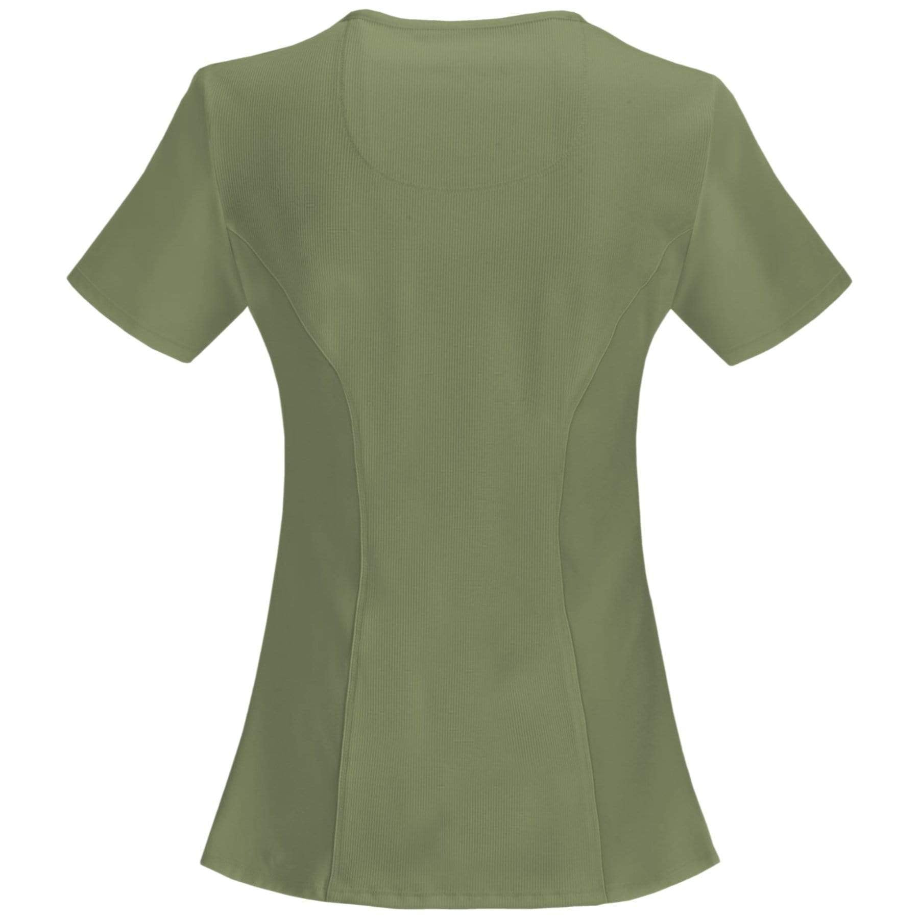 Cherokee Scrubs Top Cherokee Infinity 2625A Scrubs Top Womens Mock Wrap Olive