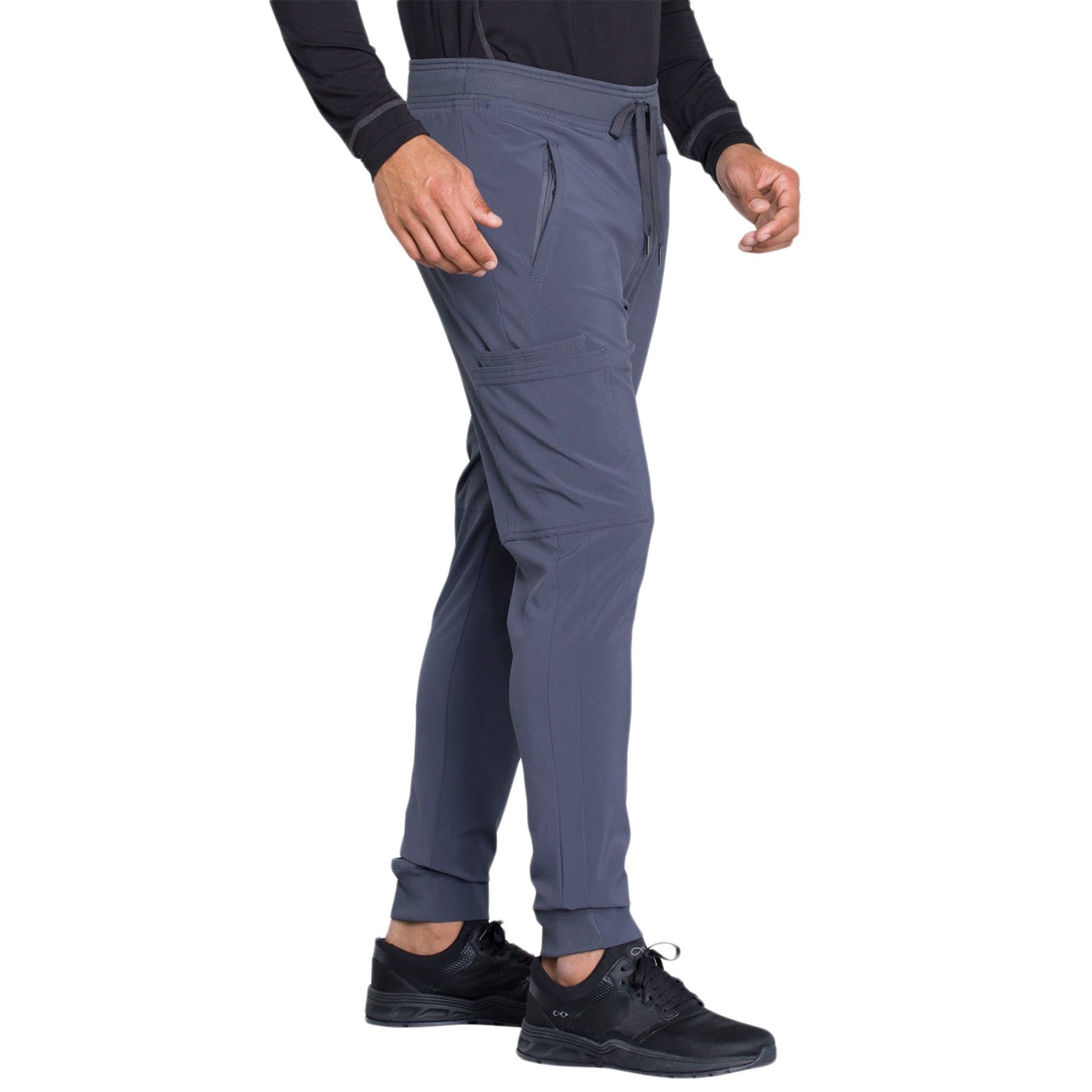 Cherokee Scrubs Pants Cherokee Infinity CK004A Scrubs Pants Mens Natural Rise Jogger Pewter