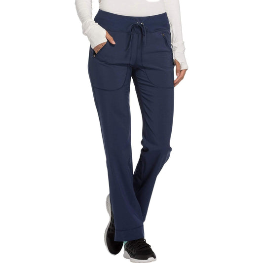 Cherokee Scrubs Pants 2XL / Regular Length Cherokee Infinity CK100A Scrubs Pants Womens Mid Rise Tapered Leg Drawstring s Navy