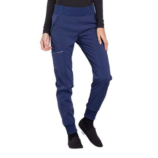 Cherokee Scrubs Pants 2XL / Regular Length Cherokee Infinity CK110A Scrubs Pants Womens Mid Rise Tapered Leg Jogger Navy