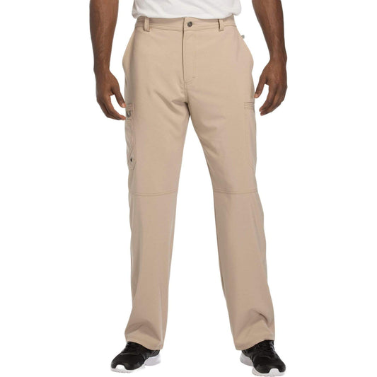 Cherokee Scrubs Pants 2XL / Regular Length Cherokee Infinity CK200A Scrubs Pants Mens Fly Front Khaki