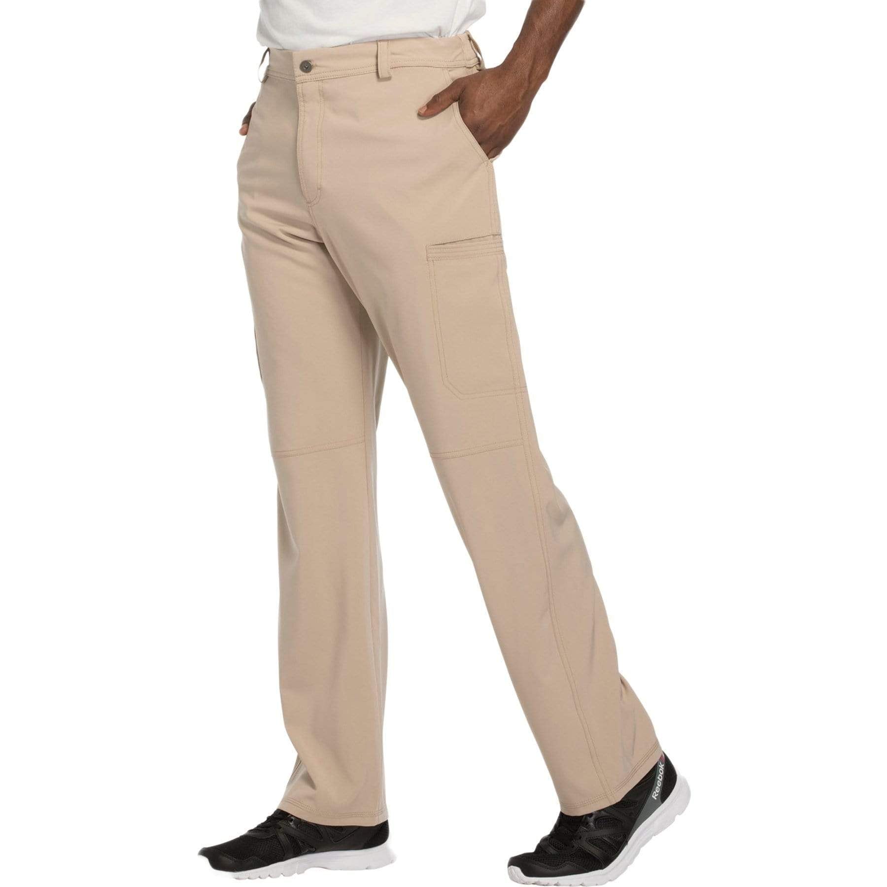 Cherokee Scrubs Pants Cherokee Infinity CK200A Scrubs Pants Mens Fly Front Khaki