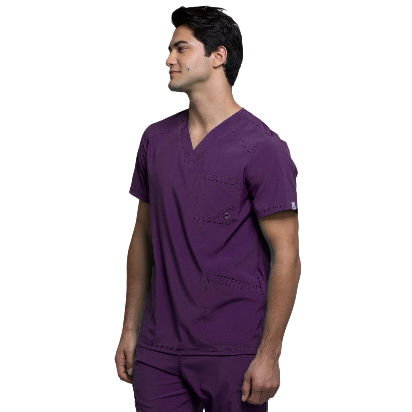 Infinity CK900A Scrubs Top Mens V-Neck Eggplant