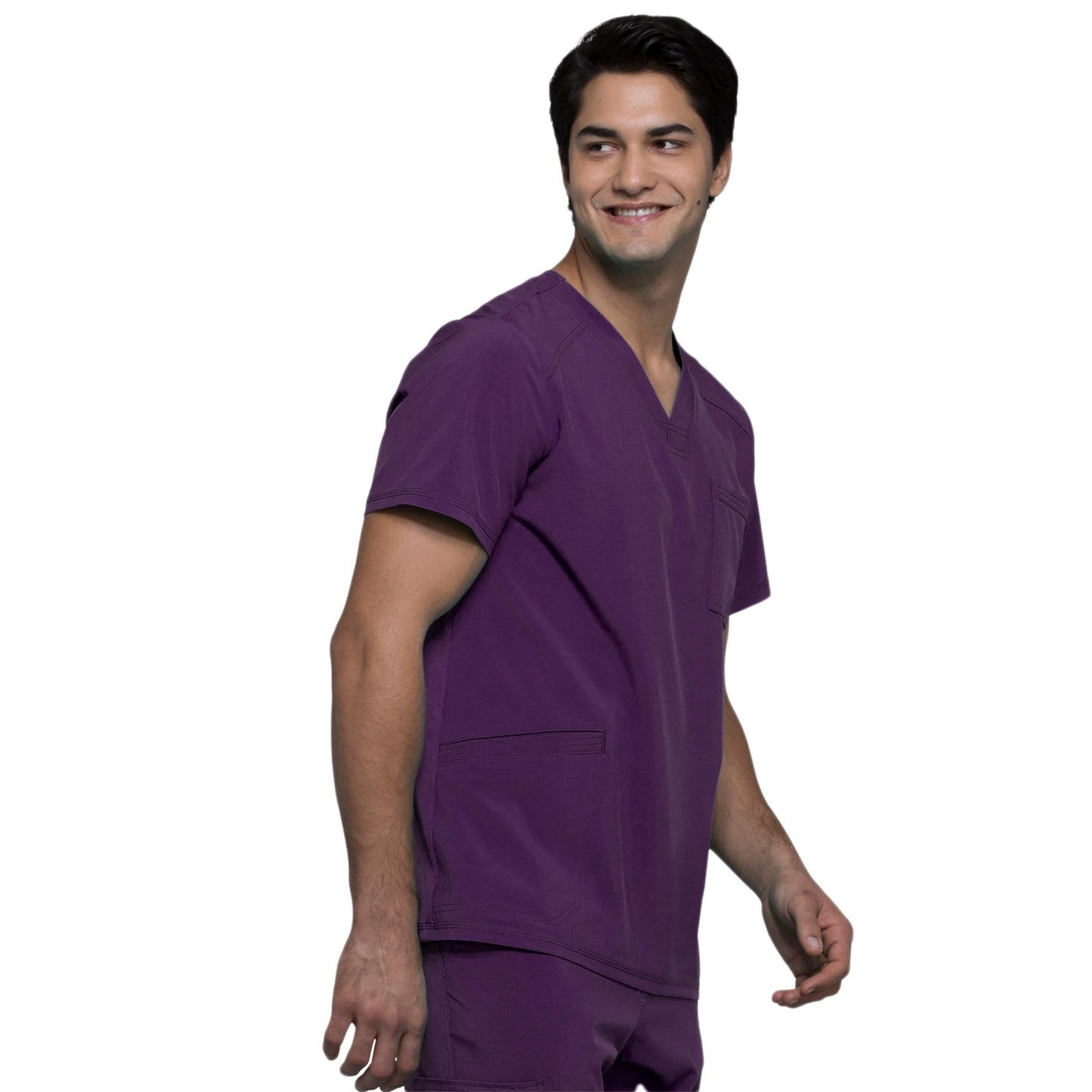 Infinity CK900A Scrubs Top Mens V-Neck Eggplant