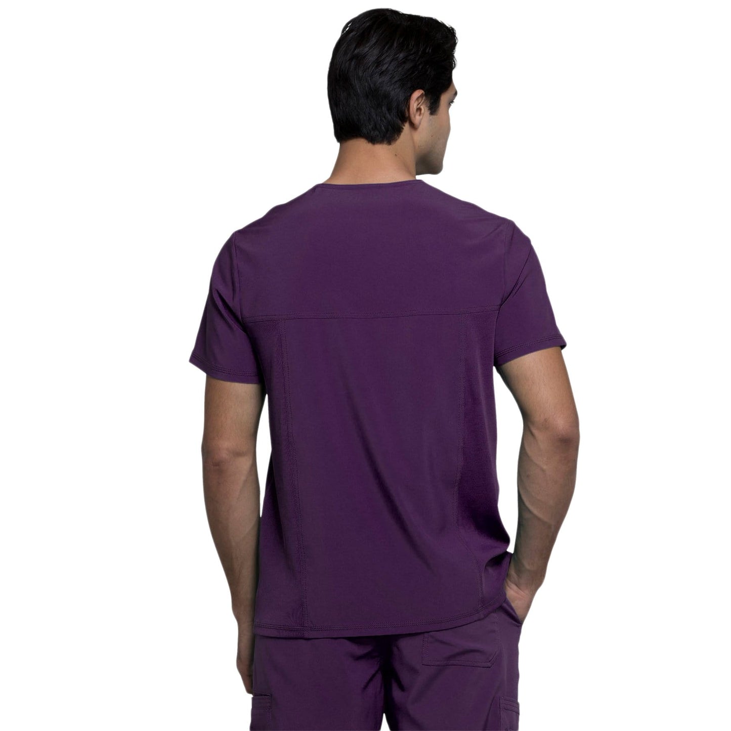 Infinity CK900A Scrubs Top Mens V-Neck Eggplant