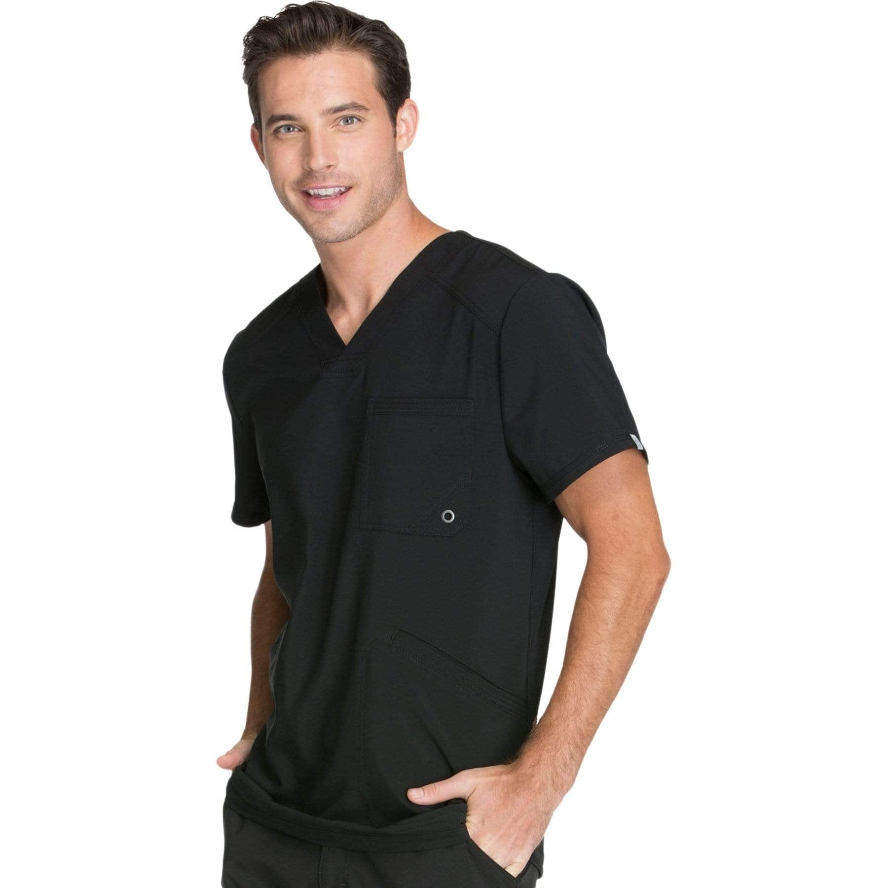 Cherokee Scrubs Top Cherokee Infinity CK900A Scrubs Top Mens V-Neck Black