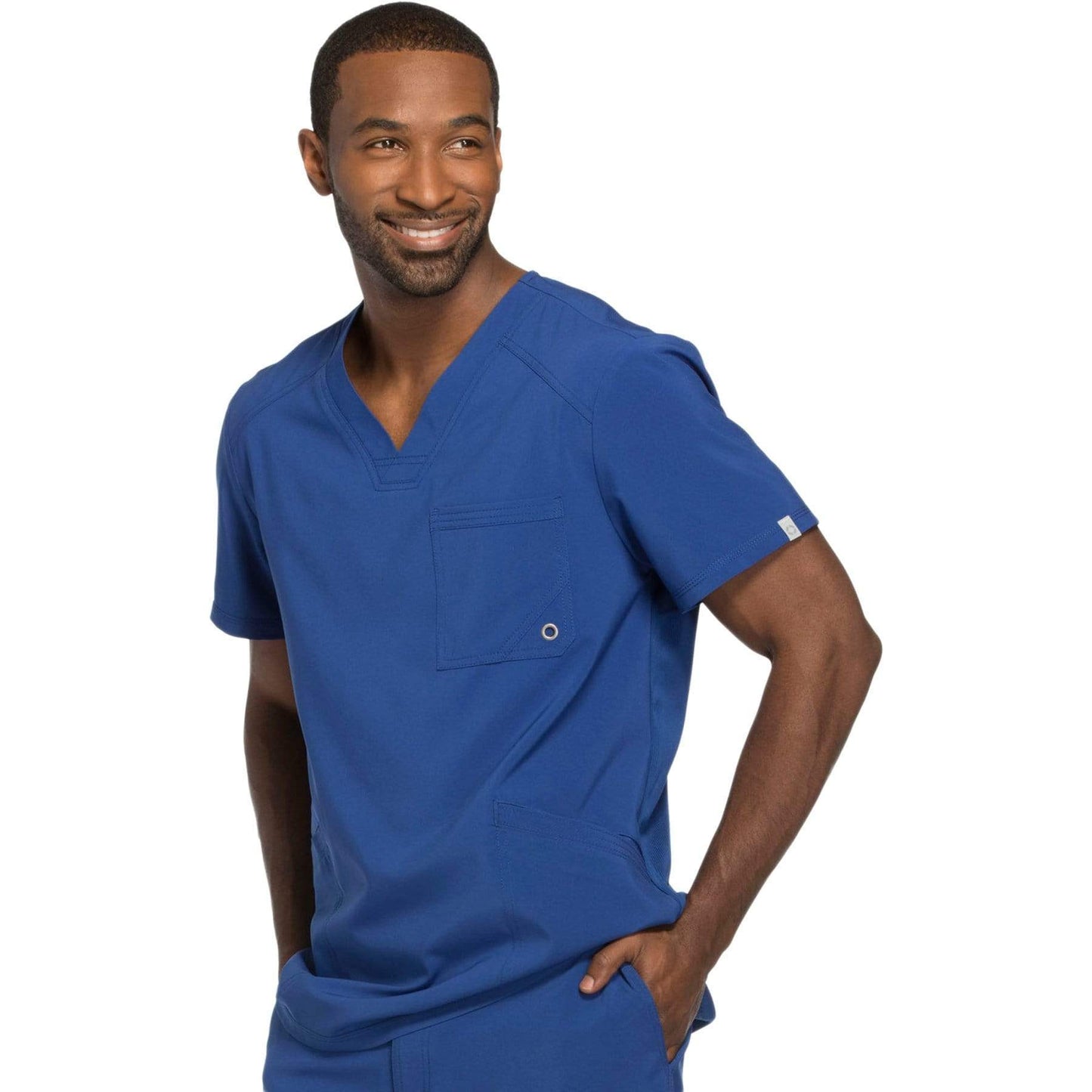Cherokee Scrubs Top Cherokee Infinity CK900A Scrubs Top Mens V-Neck Galaxy Blue