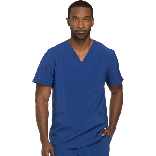 Cherokee Scrubs Top 2XL Cherokee Infinity CK900A Scrubs Top Mens V-Neck Galaxy Blue