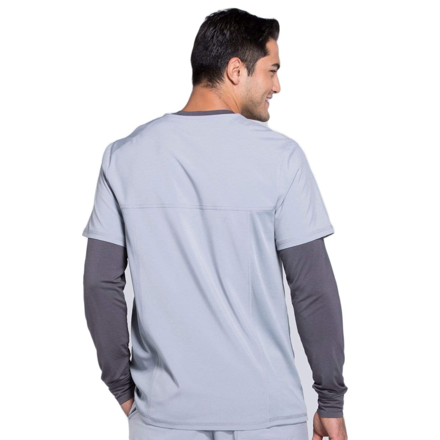 Cherokee Scrubs Top Cherokee Infinity CK900A Scrubs Top Mens V-Neck Grey