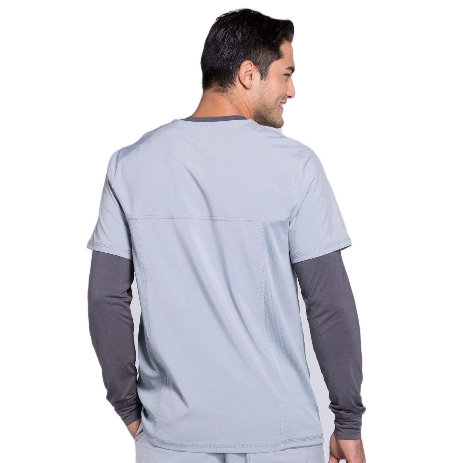 Cherokee Scrubs Top Cherokee Infinity CK900A Scrubs Top Mens V-Neck Grey