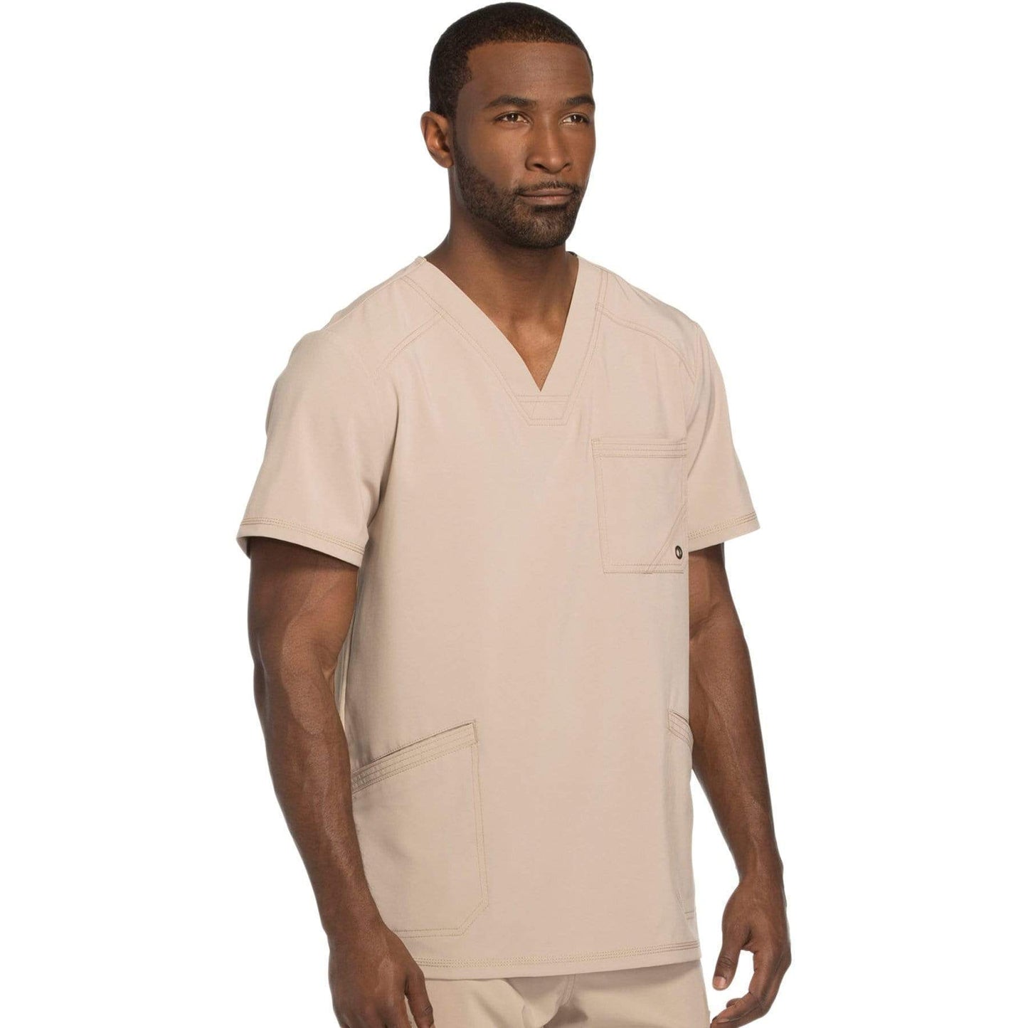 Cherokee Scrubs Top Cherokee Infinity CK900A Scrubs Top Mens V-Neck Khaki