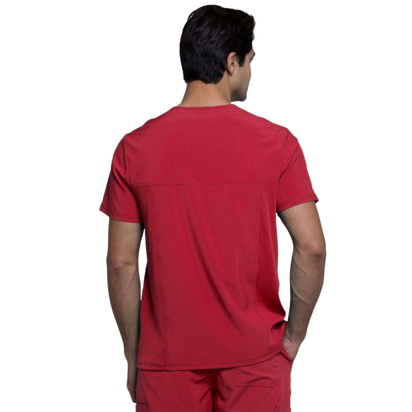 Cherokee Scrubs Top Cherokee Infinity CK900A Scrubs Top Mens V-Neck Red
