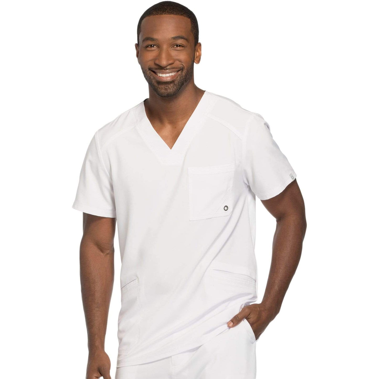 Cherokee Scrubs Top 2XL Cherokee Infinity CK900A Scrubs Top Mens V-Neck White