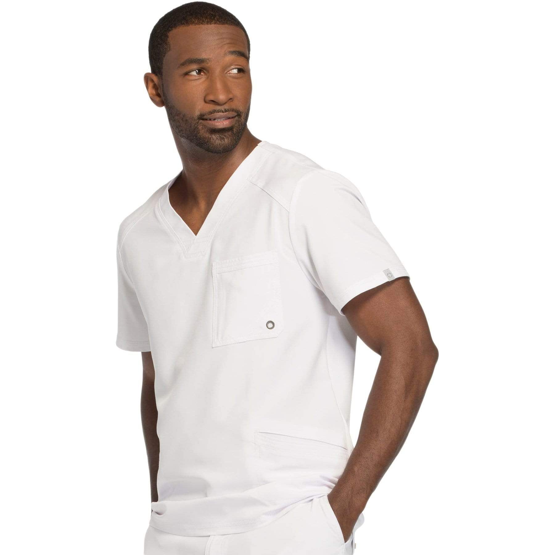Cherokee Scrubs Top Cherokee Infinity CK900A Scrubs Top Mens V-Neck White