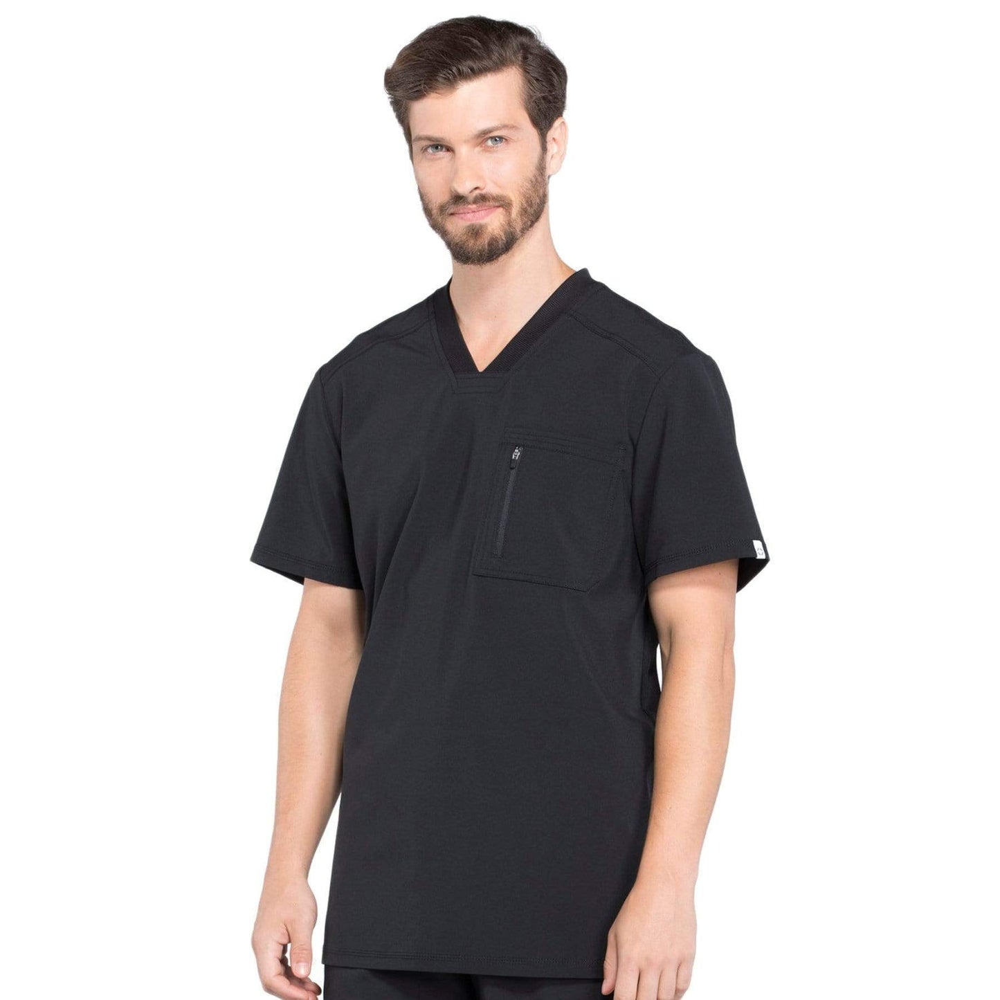Cherokee Scrubs Top Cherokee Infinity CK910A Scrubs Top Mens V-Neck Black