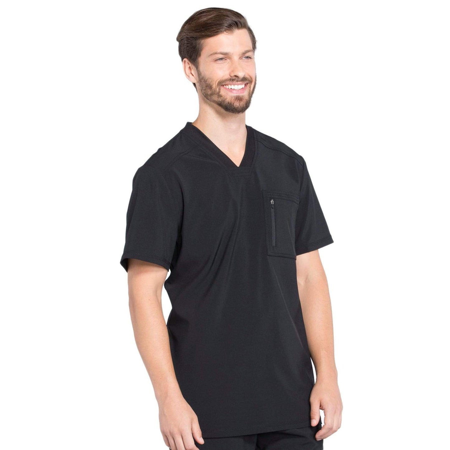 Cherokee Scrubs Top Cherokee Infinity CK910A Scrubs Top Mens V-Neck Black