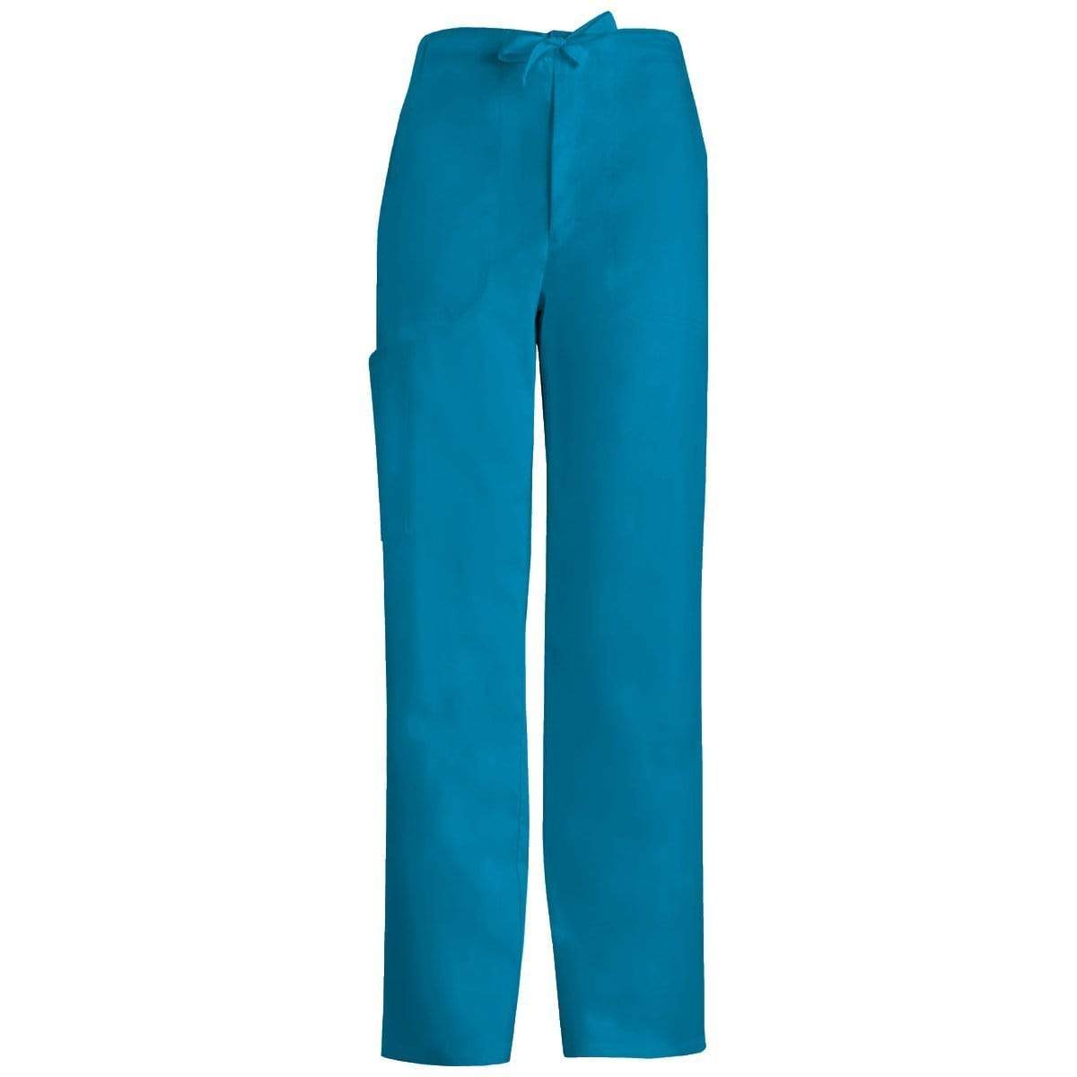 Cherokee Scrubs Pants 2XL / Regular Length Cherokee Luxe 1066 Scrubs Pants Womens Low Rise Straight Leg Drawstring Caribbean Blue