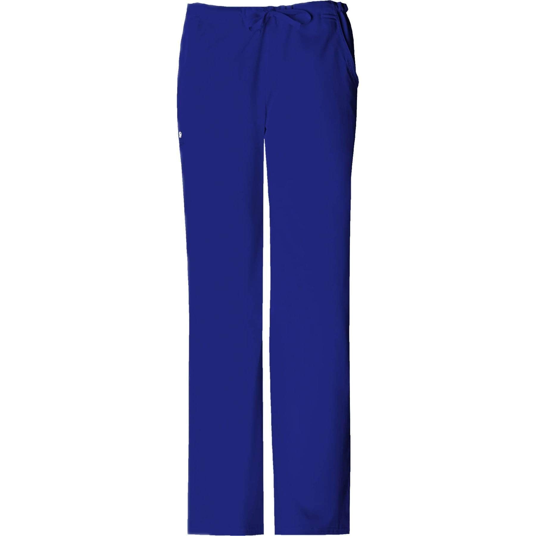 Cherokee Scrubs Pants 2XL / Regular Length Cherokee Luxe 1066 Scrubs Pants Womens Low Rise Straight Leg Drawstring Galaxy Blue