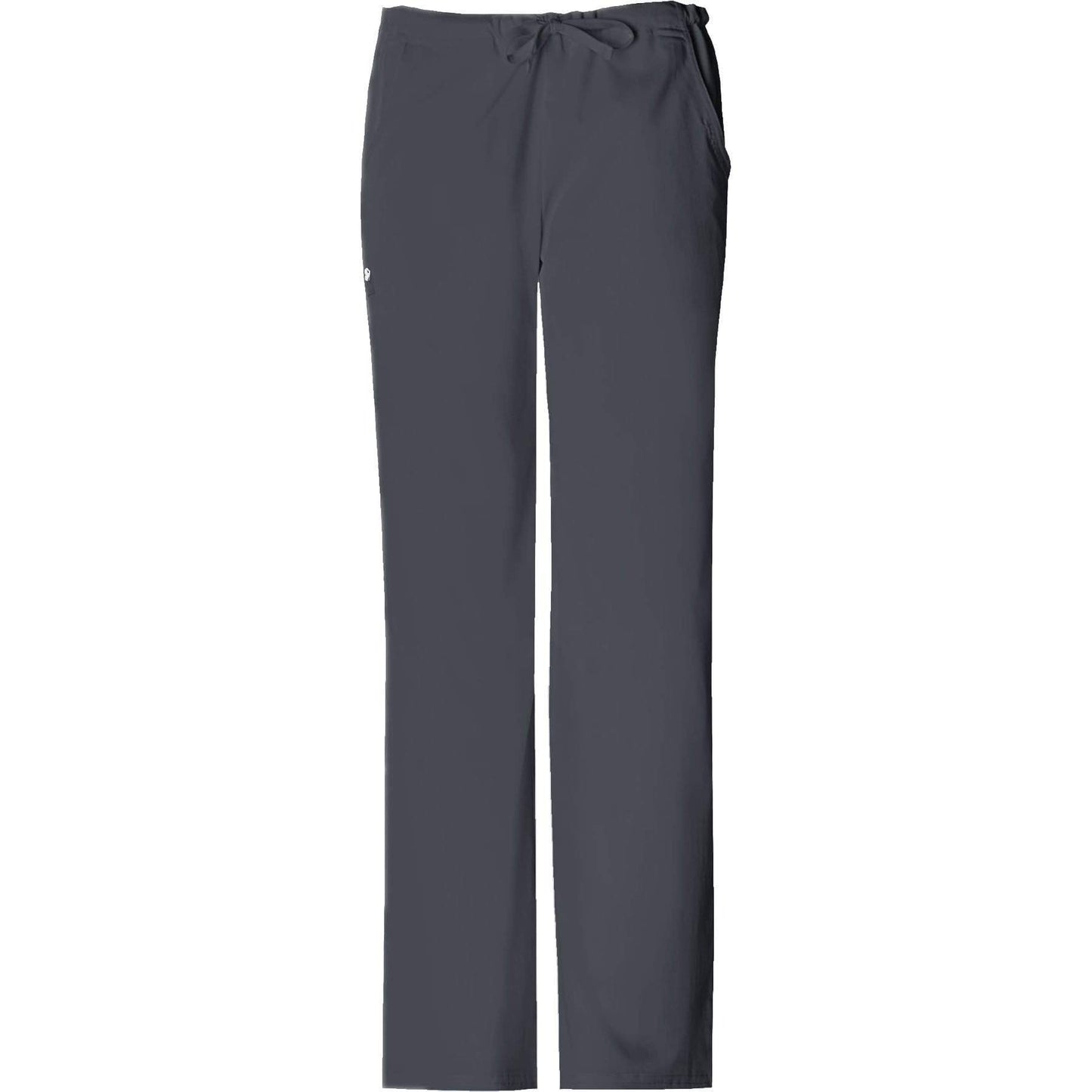 Cherokee Scrubs Pants 2XL / Regular Length Cherokee Luxe 1066 Scrubs Pants Womens Low Rise Straight Leg Drawstring Pewter