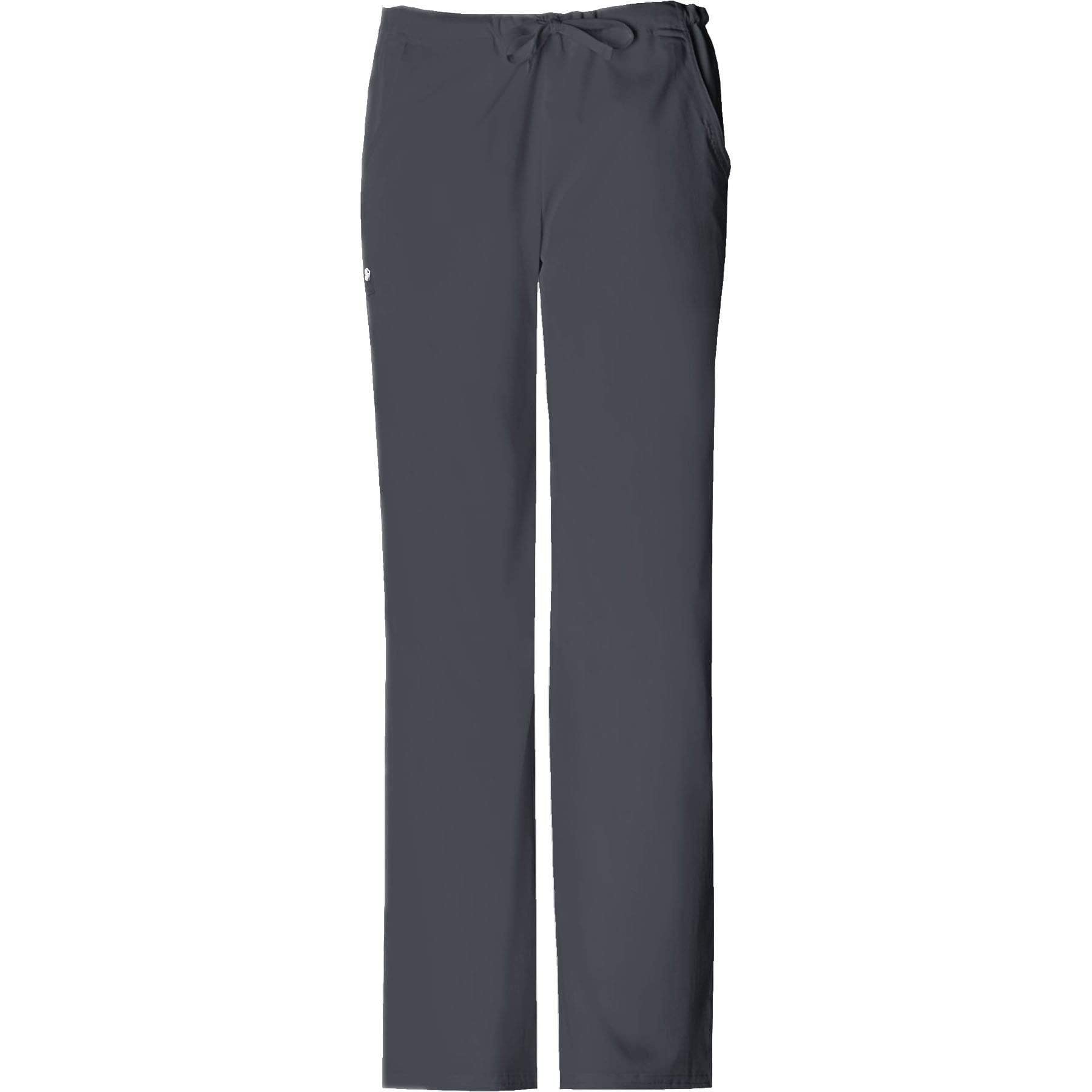 Cherokee Scrubs Pants 2XL / Regular Length Cherokee Luxe 1066 Scrubs Pants Womens Low Rise Straight Leg Drawstring Pewter