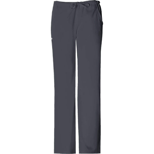 Cherokee Scrubs Pants 2XL / Regular Length Cherokee Luxe 1066 Scrubs Pants Womens Low Rise Straight Leg Drawstring Pewter