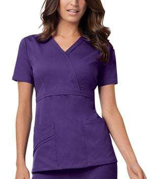 Cherokee Scrubs Top M Cherokee Luxe 1841 Scrubs Top Womens Mock Wrap Nu-Grape