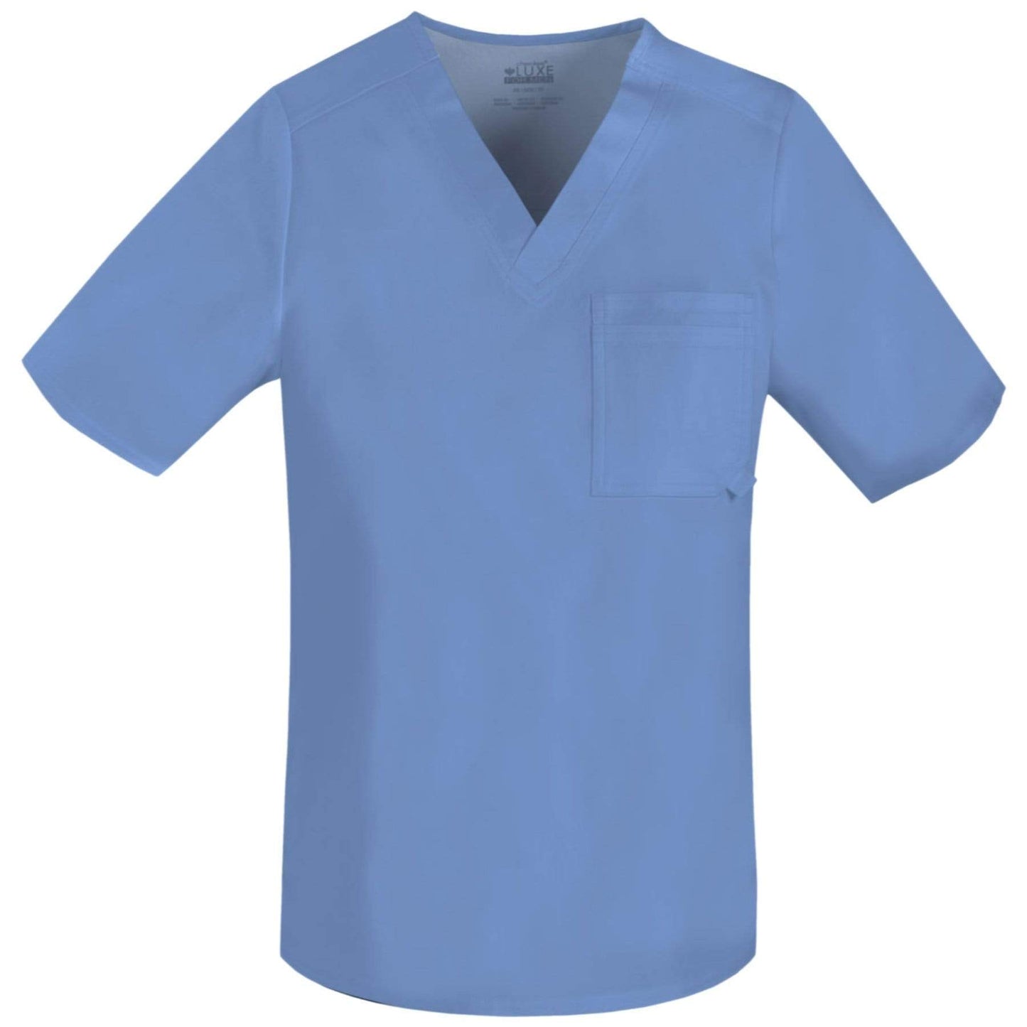 Cherokee Scrubs Top 2XL Cherokee Luxe 1929 Scrubs Top Mens V-Neck Ceil Blue