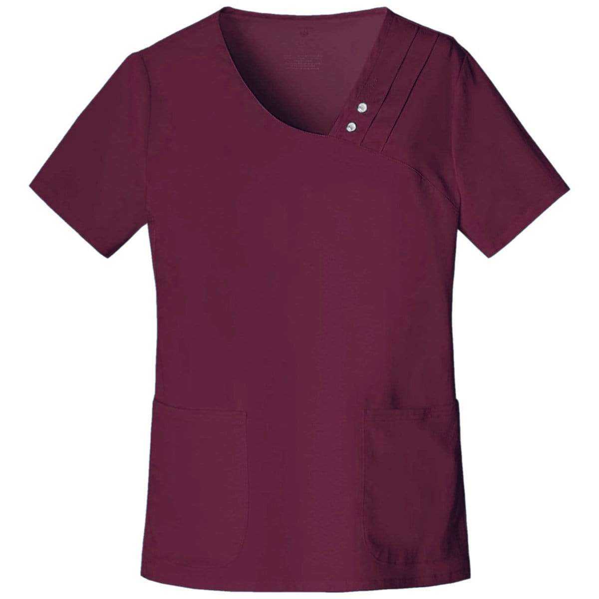 Cherokee Scrubs Top 3XL Cherokee Luxe 1999 Scrubs Top Womens Crossover V-Neck Pin-Tuck Wine