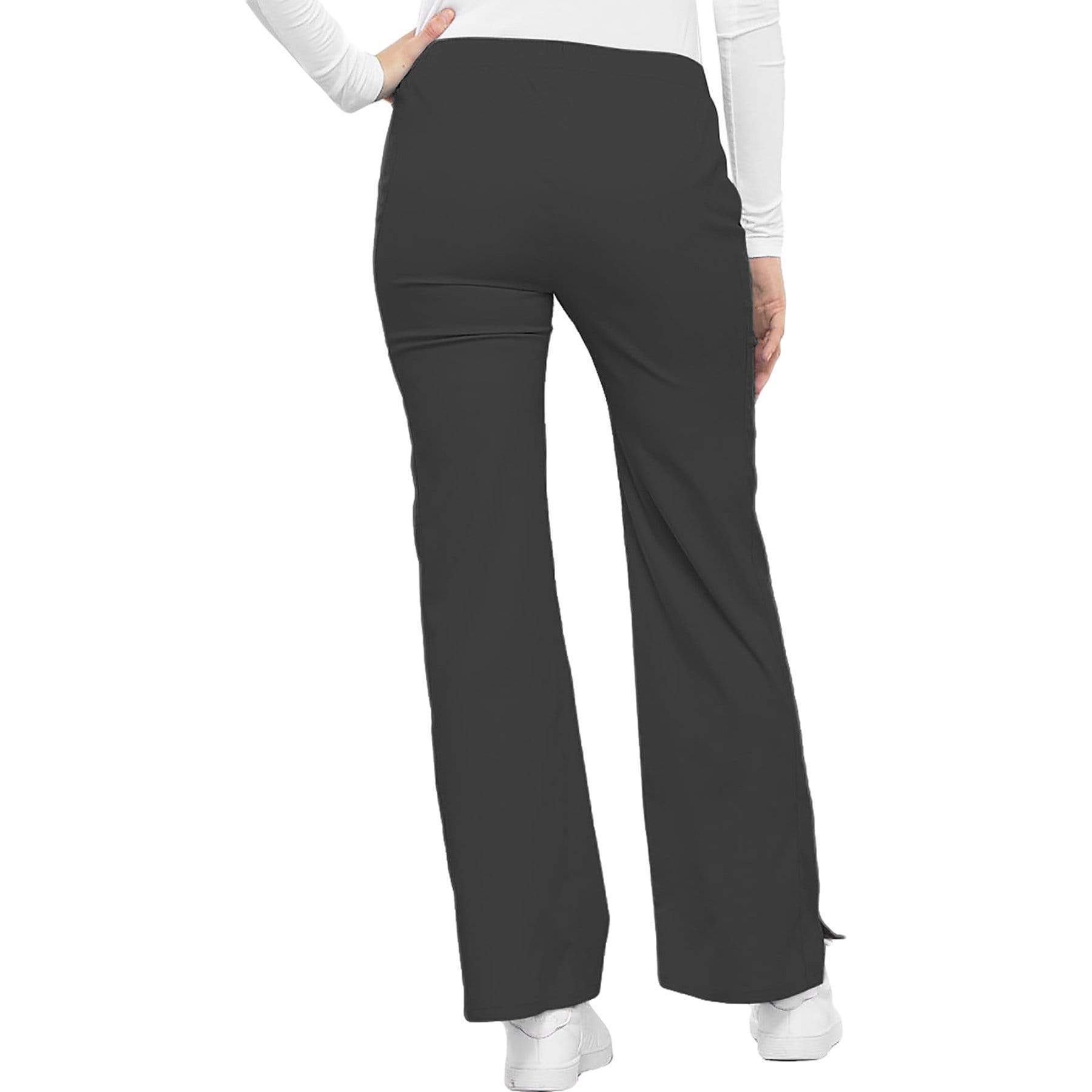Cherokee Scrubs Pants 2XL / Regular Length Cherokee Luxe 21100 Scrubs Pants Womens Low Rise Flare Leg Drawstring Cargo Pewter