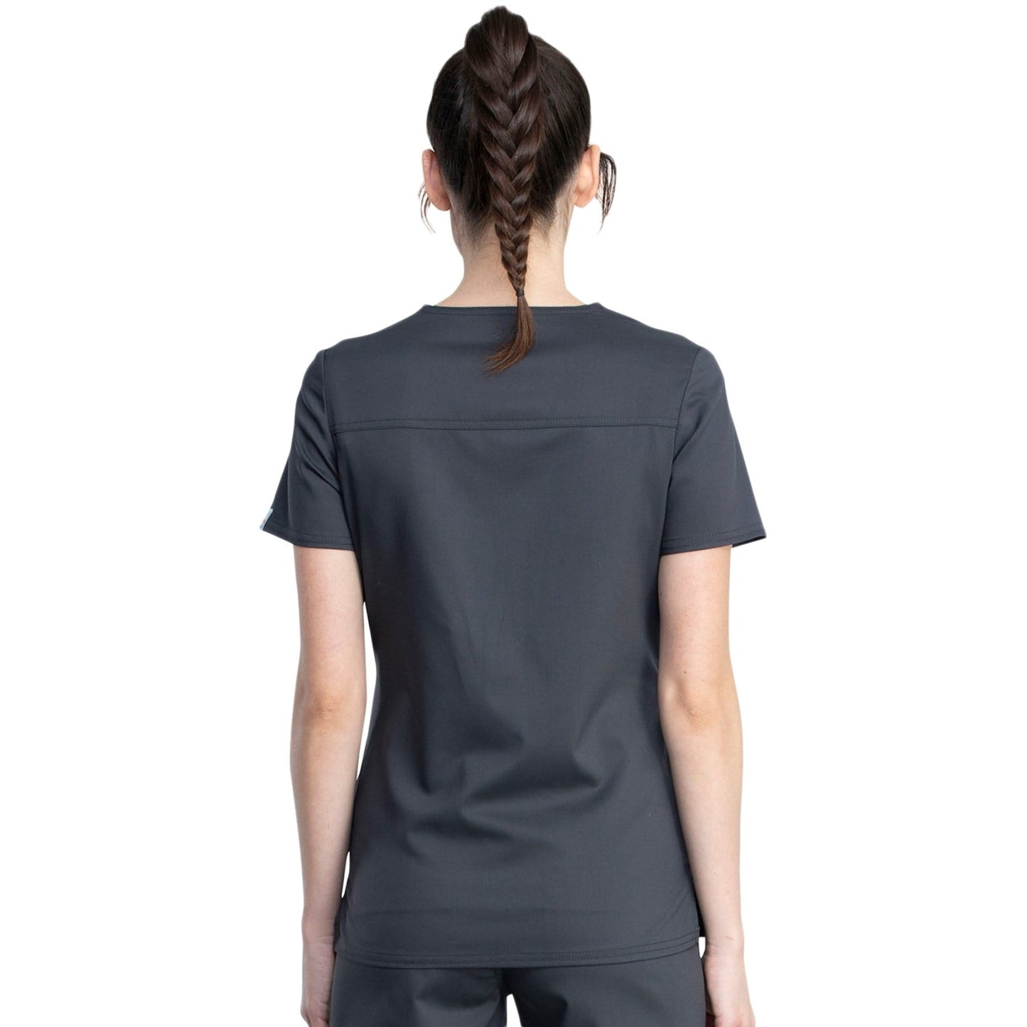 Cherokee Revolution Tech WW741AB Scrubs Top Women Pewter
