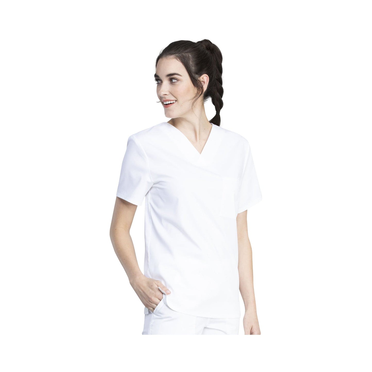 Cherokee Revolution Tech WW742AB Scrubs Top Unisex White