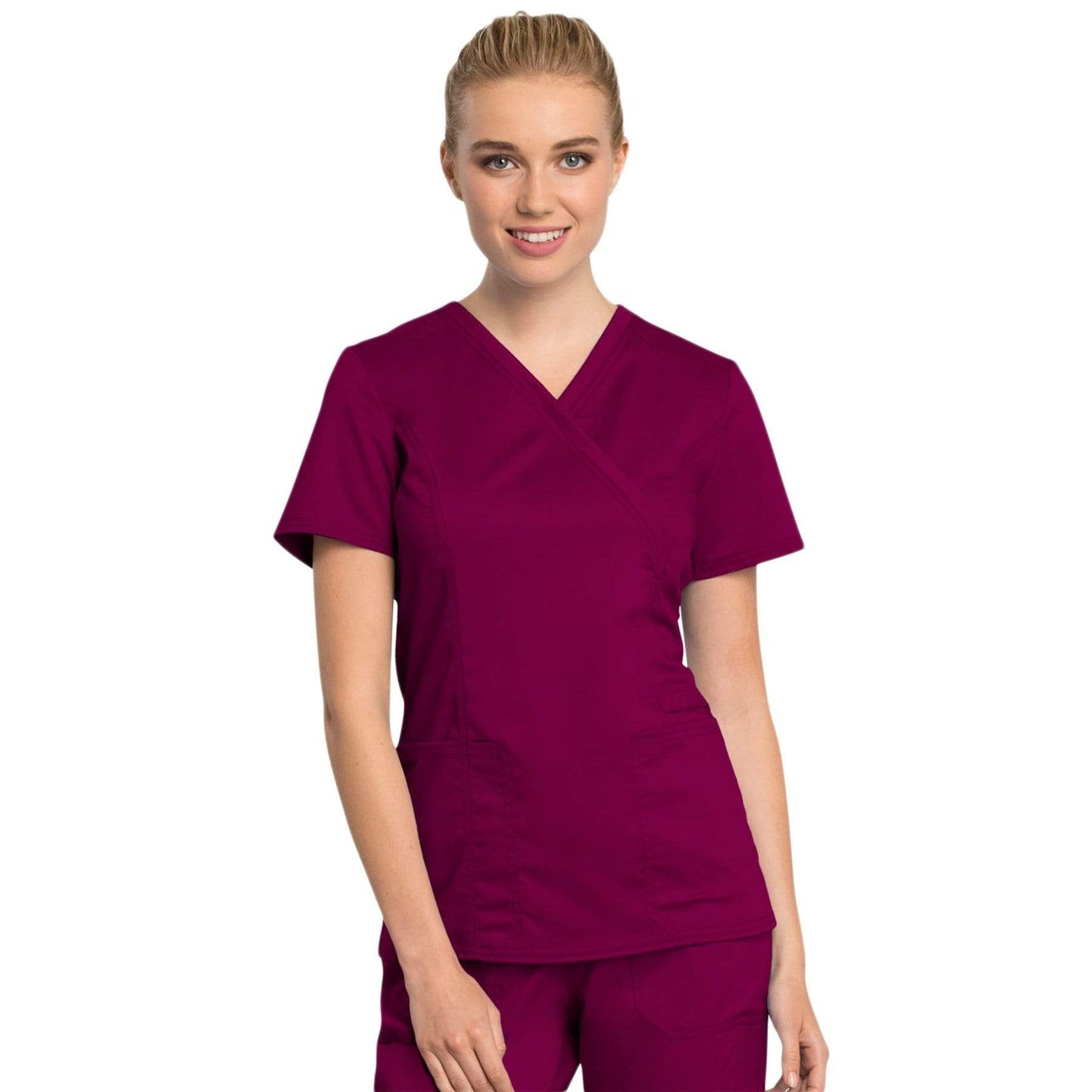 Cherokee Revolution Tech WW775AB Scrubs Top Women Wine
