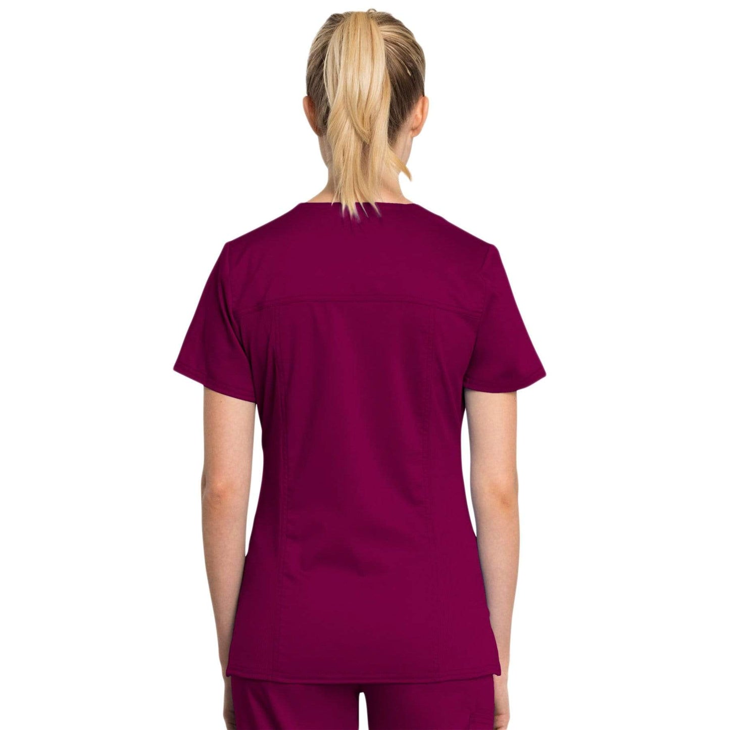 Cherokee Revolution Tech WW775AB Scrubs Top Women Wine