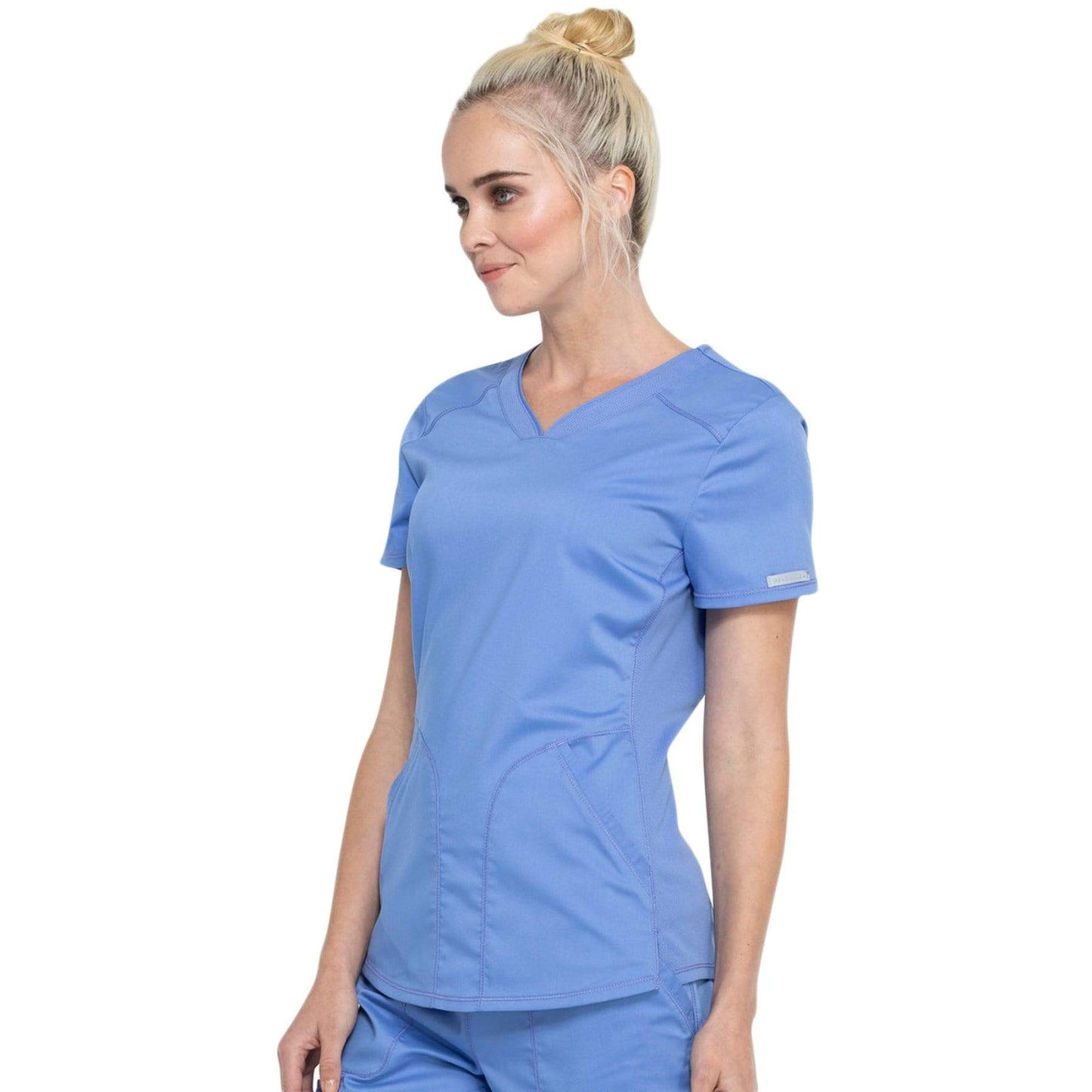 Cherokee Revolution WW601 Scrubs Top Women Ciel Blue