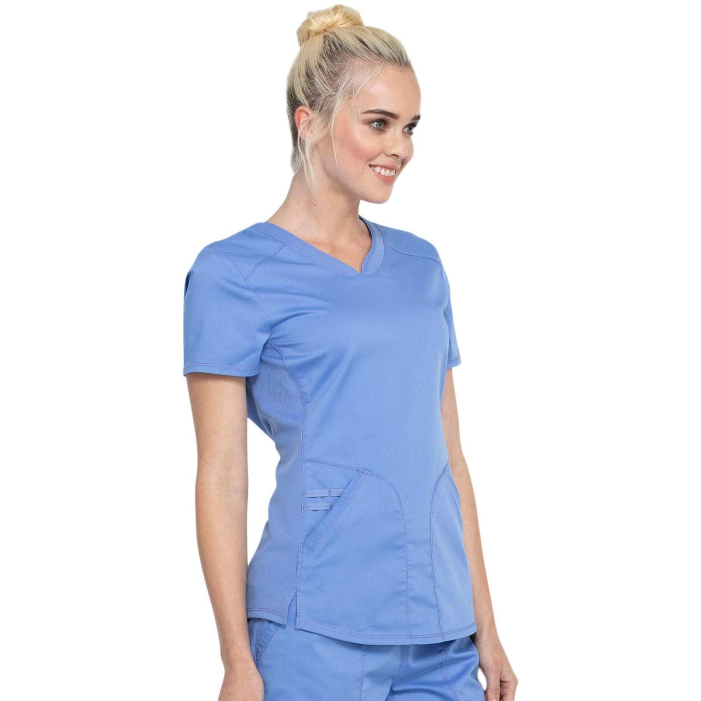 Cherokee Revolution WW601 Scrubs Top Women Ciel Blue