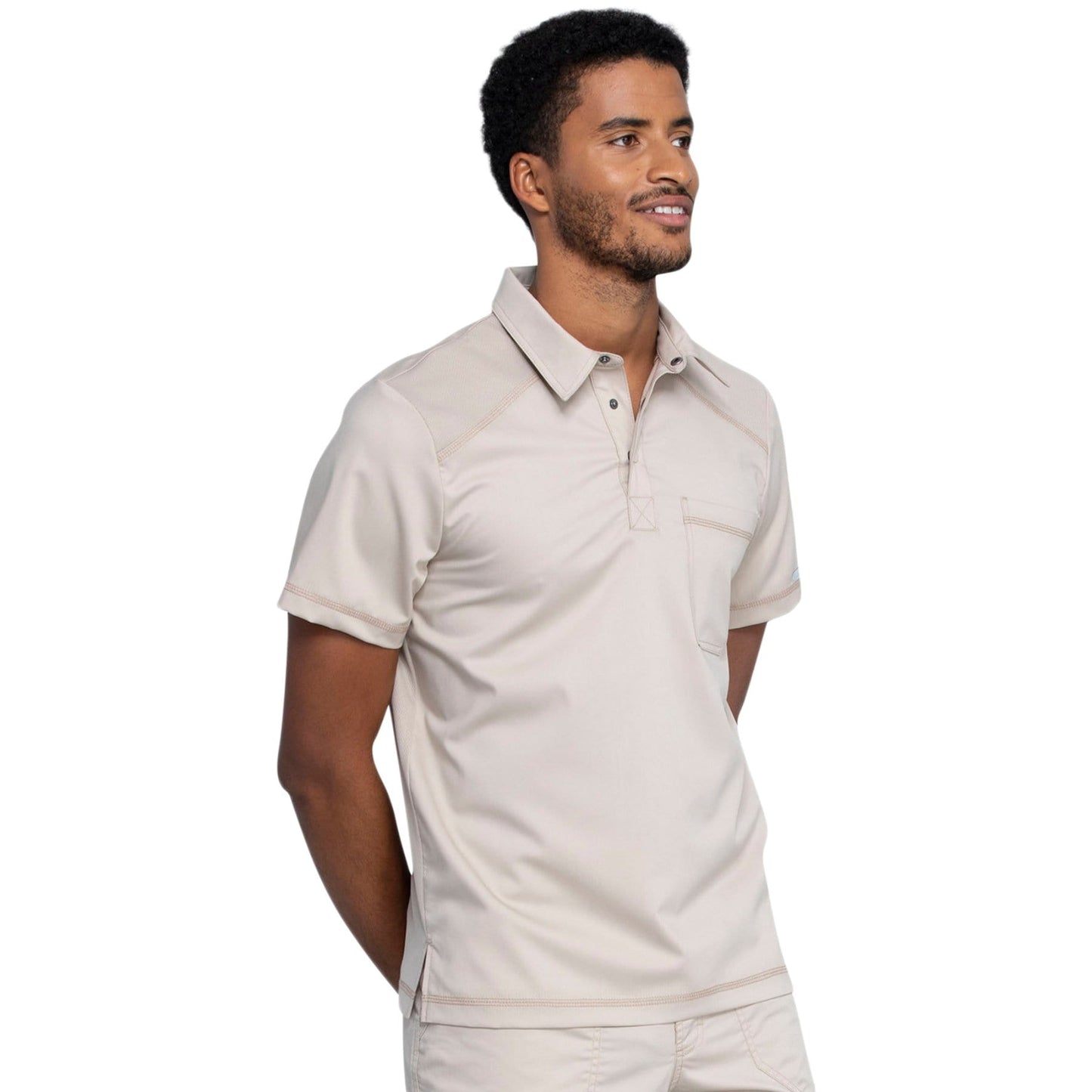 Cherokee Revolution WW615 Scrubs Top Men Khaki