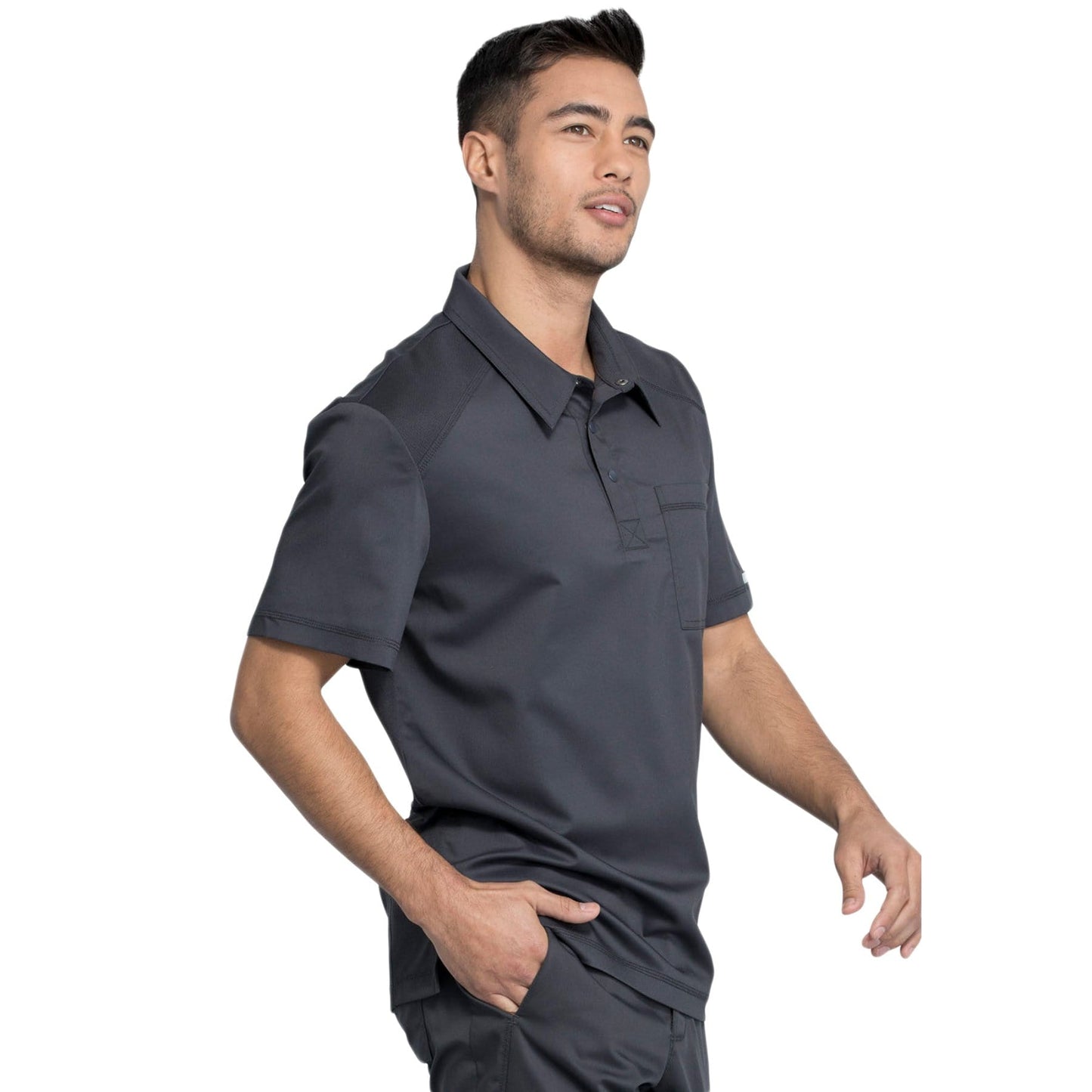 Cherokee Revolution WW615 Scrubs Top Men Pewter