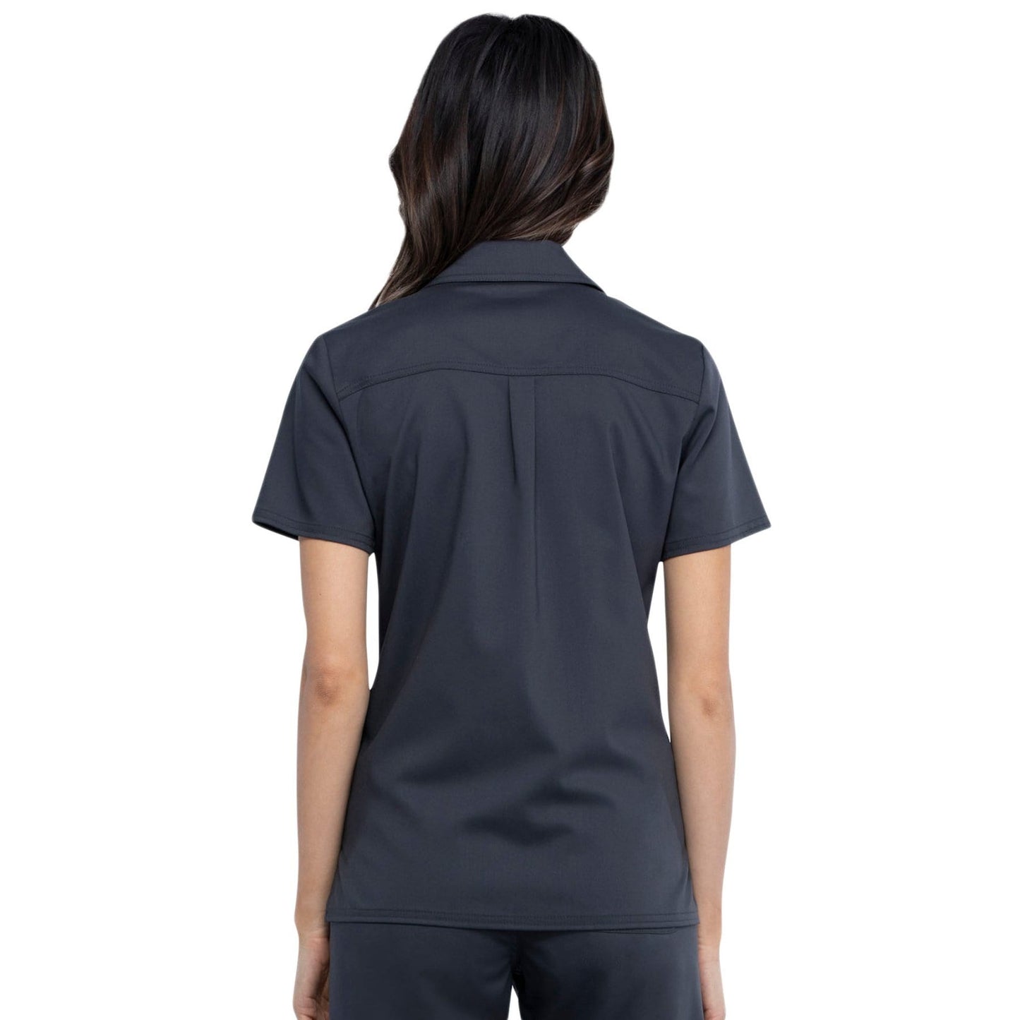 Cherokee Revolution WW669 Scrubs Top Women Pewter