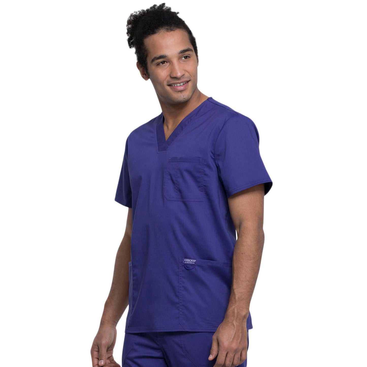 Cherokee Revolution WW670 Scrubs Top Men Grape