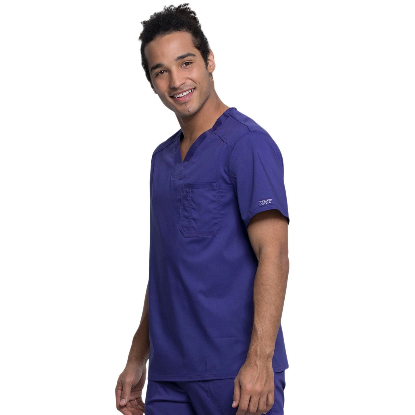 Cherokee Revolution WW690 Scrubs Top Men Grape