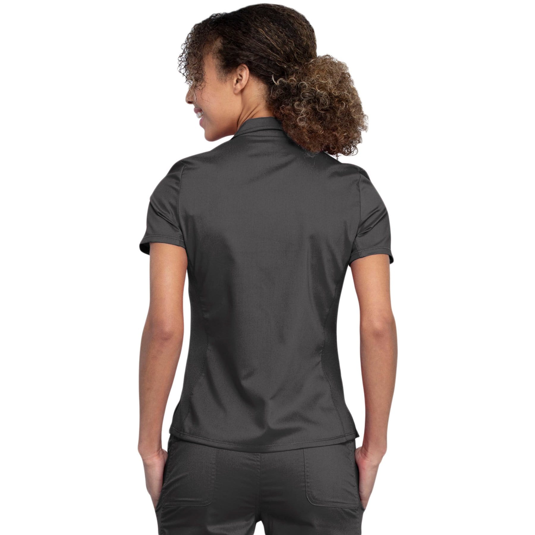 Cherokee Scrubs Top Cherokee Revolution WW698 Scrubs Top Women Pewter