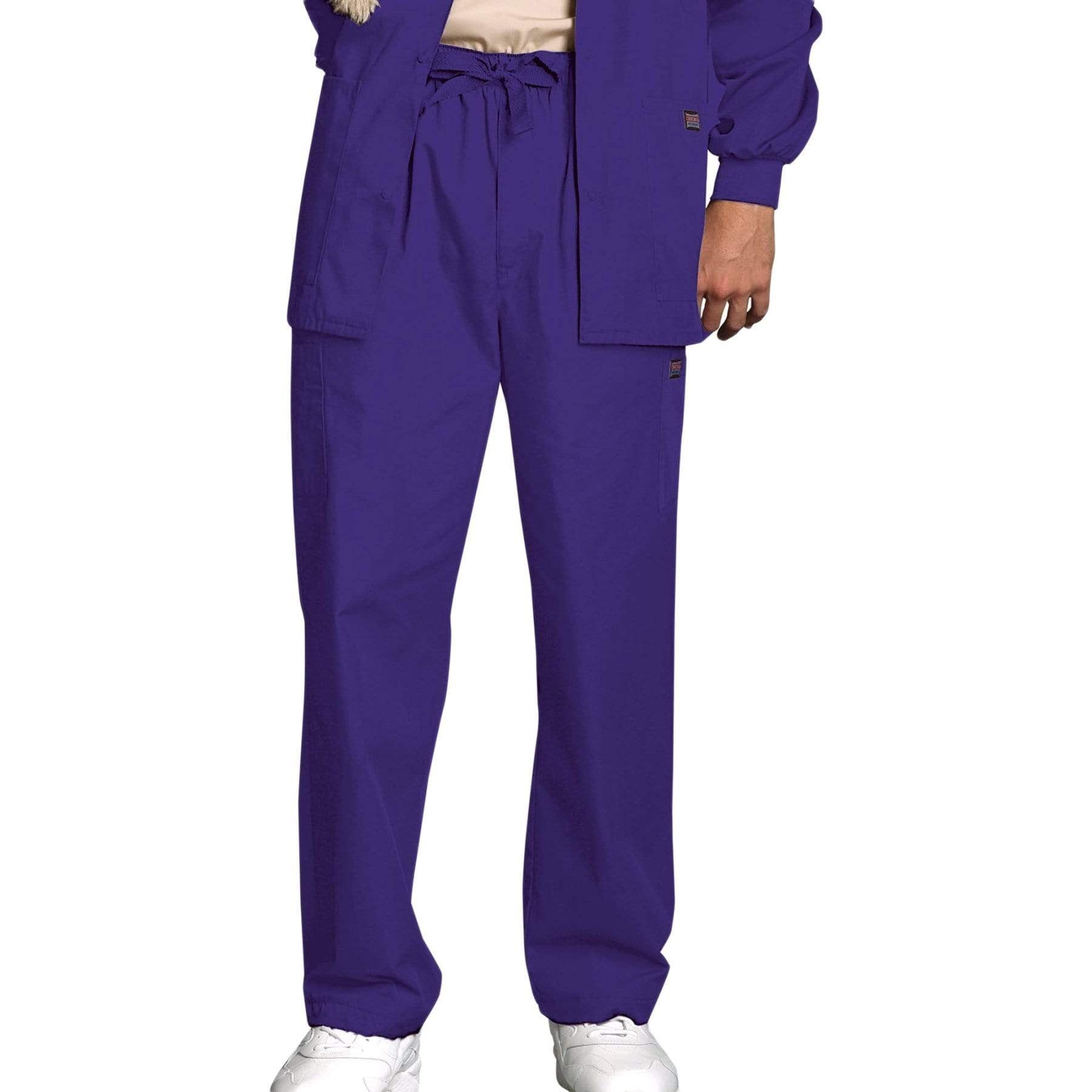 Cherokee Scrubs Pants 2XL / Regular Length Cherokee Workwear 4000 Scrubs Pants Mens Drawstring Cargo Grape