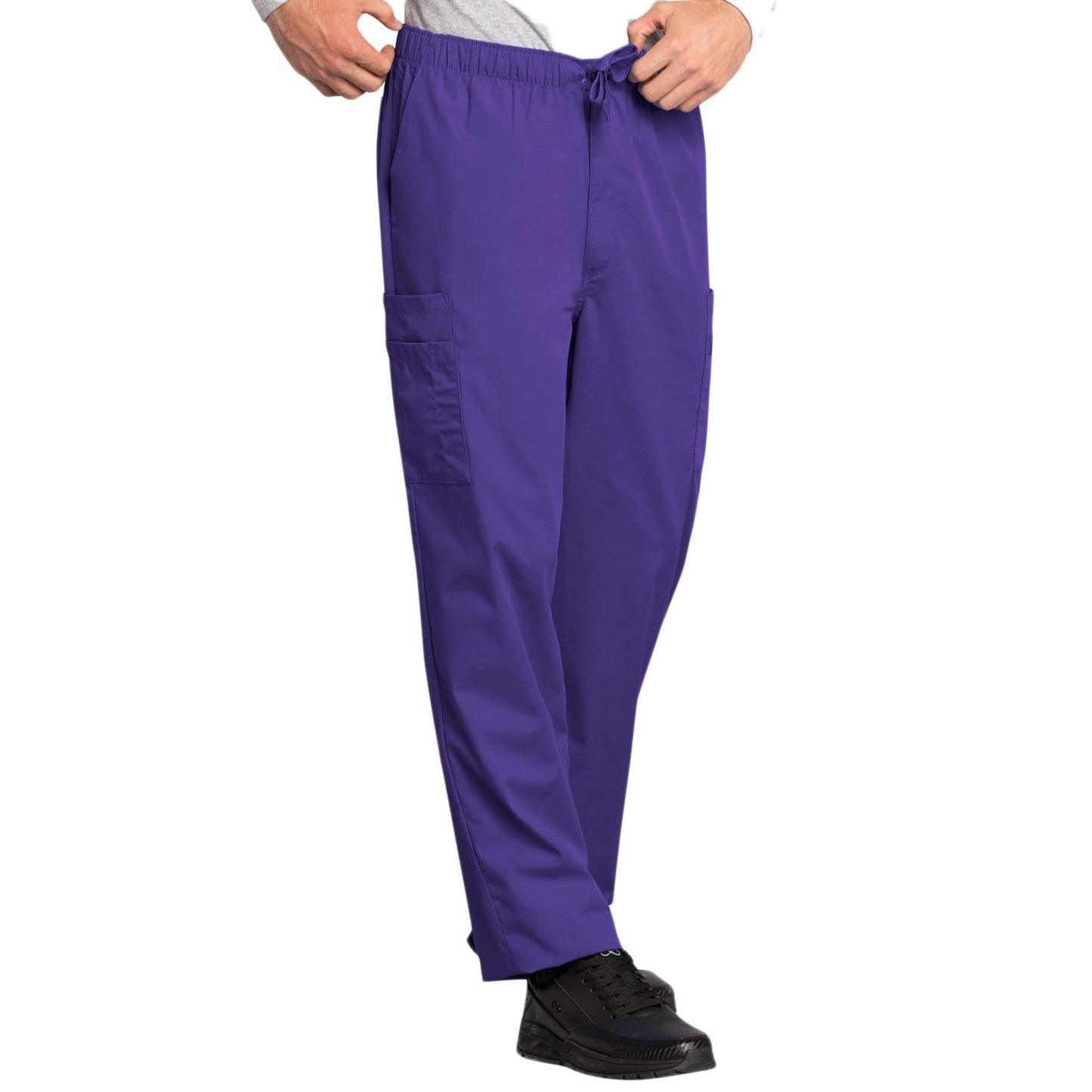 Cherokee Scrubs Pants Cherokee Workwear 4000 Scrubs Pants Mens Drawstring Cargo Grape